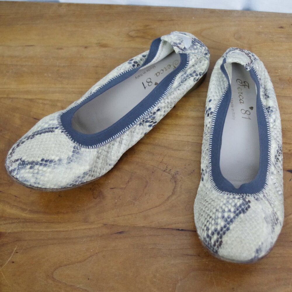 Ferca 81 Italian Made Leather Ballet Flats EU Size 38